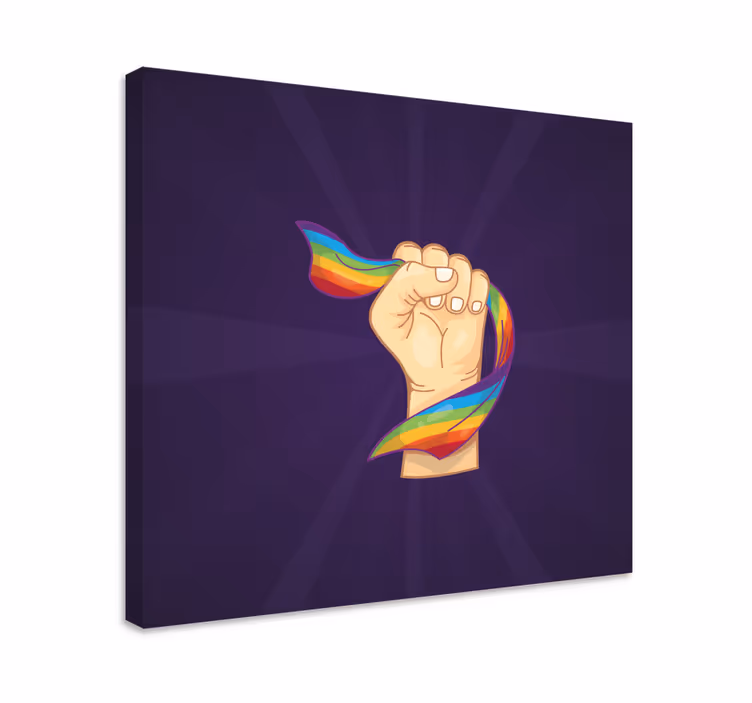 Quadro para lar Punho forte e bandeira lgbt - TenStickers