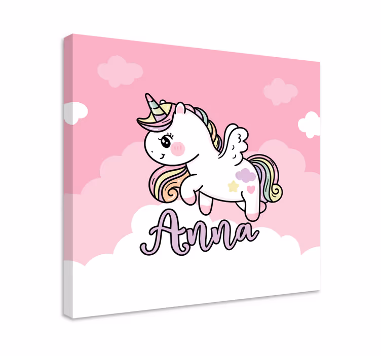 Quadro unicórnio fantasia fofa de unicórnio - TenStickers