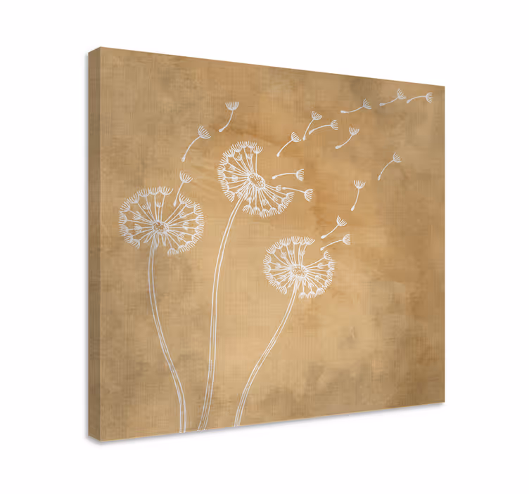 Quadro de flores sementes de dente-de-leão fluindo - TenStickers