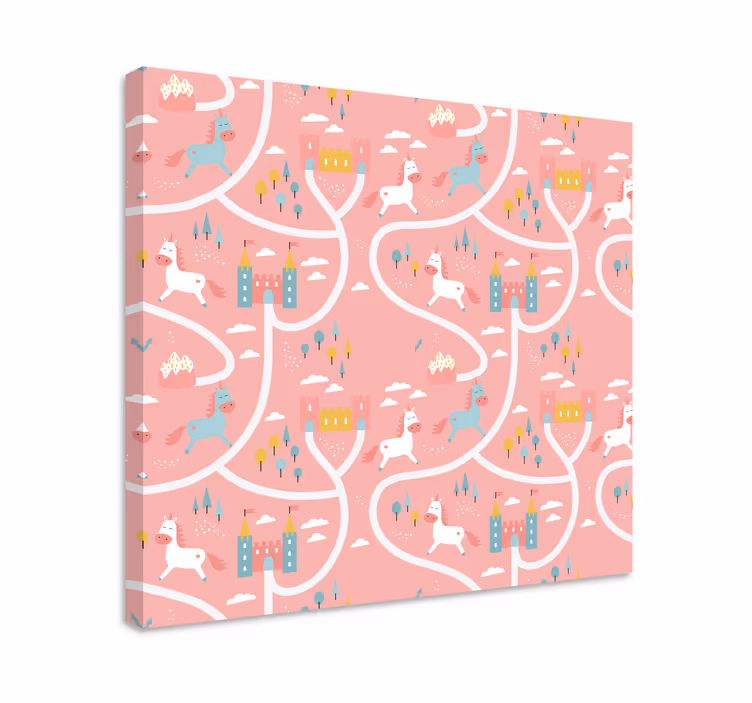 Quadro com veados na jornada divertida do unicórnio - TenStickers