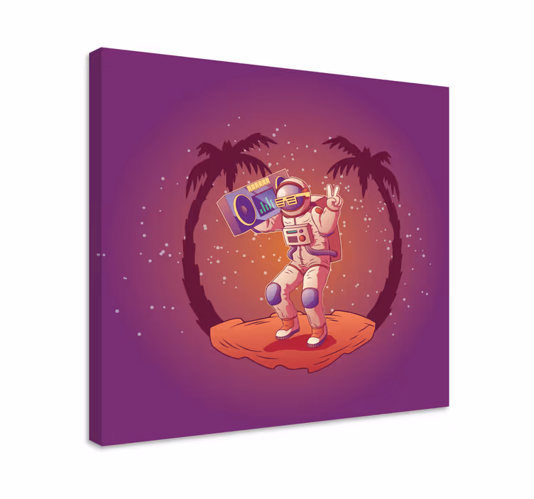 Quadro videogame astronauta dançando - TenStickers