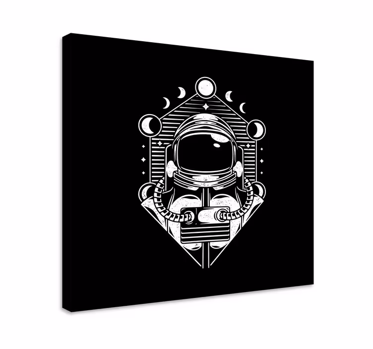 Quadro videogame fases da lua do astronauta - TenStickers