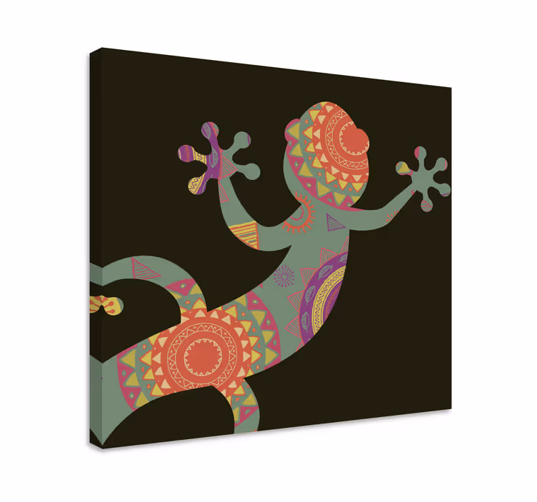 Quadro animais ilustração geométrica de réptil - TenStickers