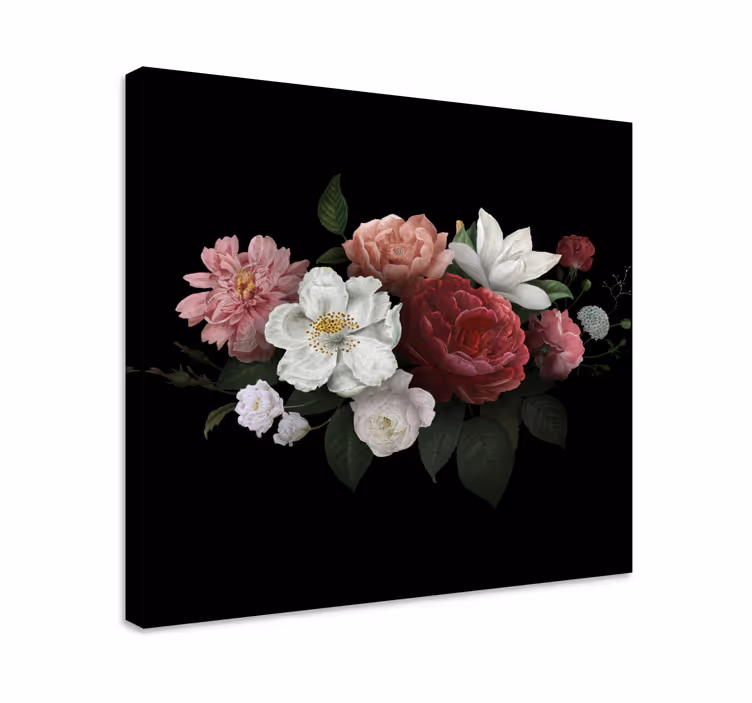 Quadro de flores arranjo floral dramático - TenStickers