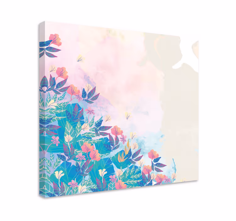 Quadro de flores mistura botânica vibrante - TenStickers