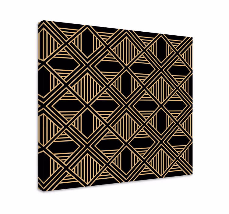 Quadro de figuras geométricas padrão dourado - TenStickers