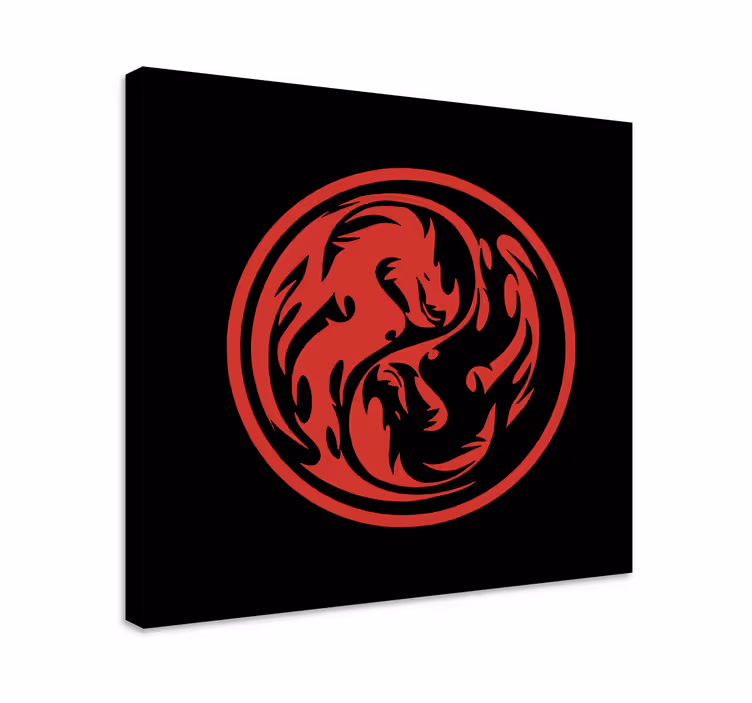 Quadro de dinossauro design de dragão dinâmico - TenStickers