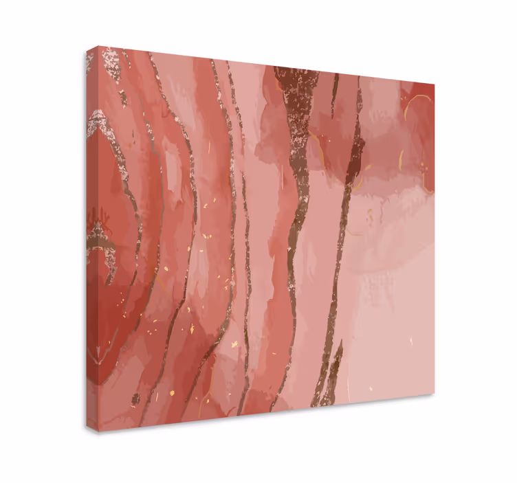 Quadro Decorativo abstrato padrões de rosas fluidas - TenStickers