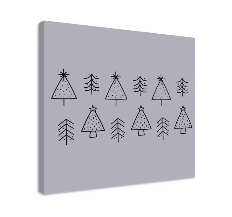 Quadro de árvores estilizadas para o natal - TenStickers