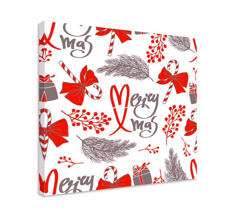Quadro com o abecedário design feliz natal - TenStickers