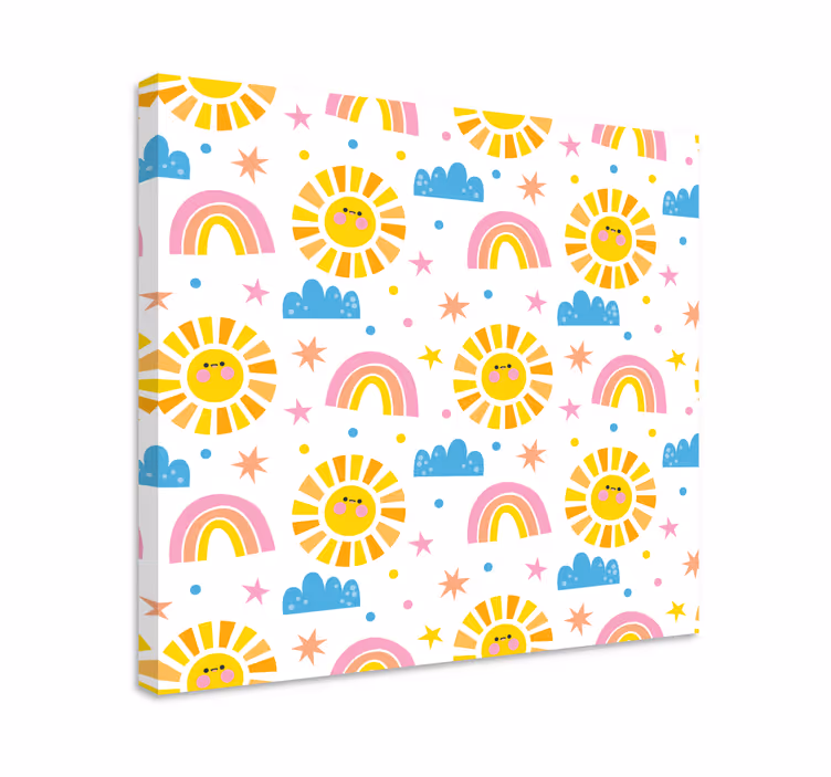 Quadros com pessoas arco-íris de sol alegre - TenStickers