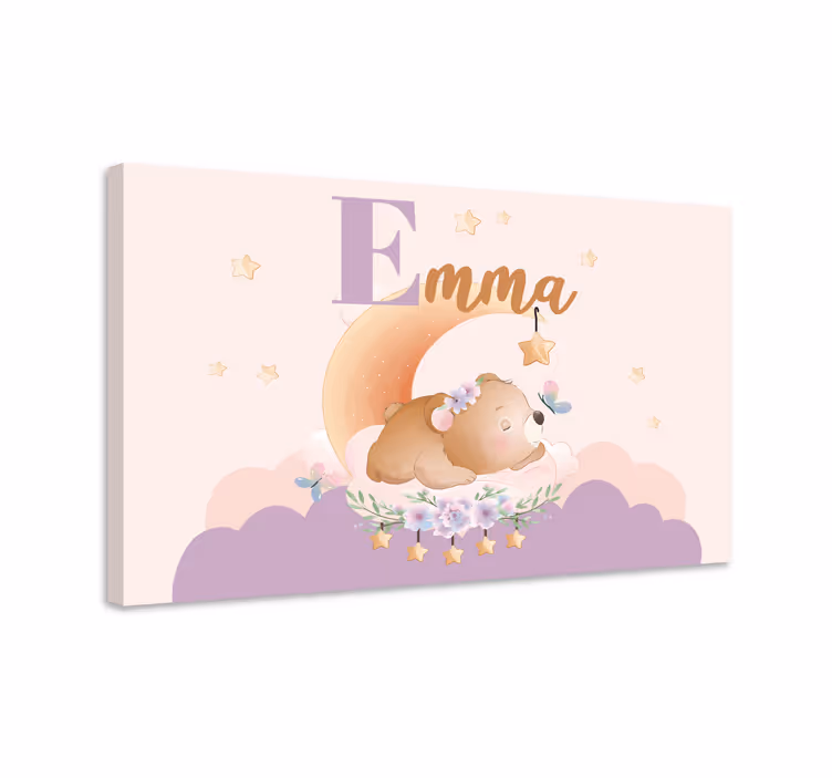 Quadro para bebê sonhos do urso bebê - TenStickers
