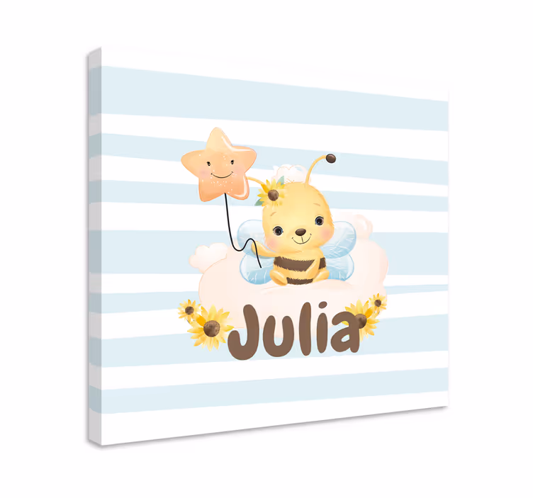 Quadro animais personagem abelha fofa - TenStickers