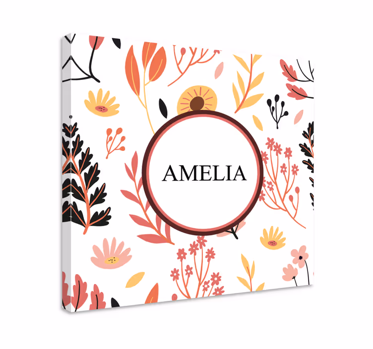 Quadro de flores design floral personalizado - TenStickers