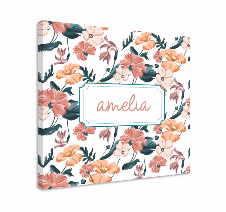 Quadro de flores arranjo botânico personalizado - TenStickers
