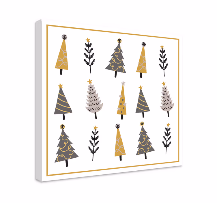 Quadro de flores Árvores de natal ornamentais - TenStickers