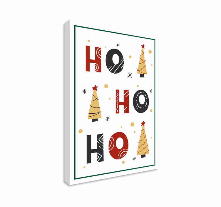 Quadro com letras alegria festiva - TenStickers
