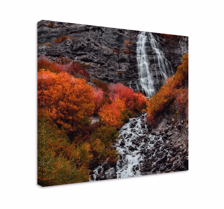 Quadro de paisagem cachoeira de outono - TenStickers