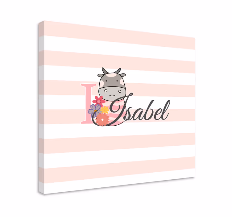 Quadros decorativos personagens design de vaca fofo - TenStickers