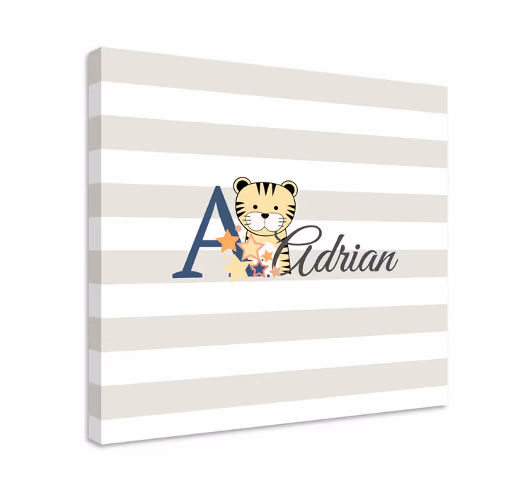 Quadro com gatos personagem tigre adrian - TenStickers