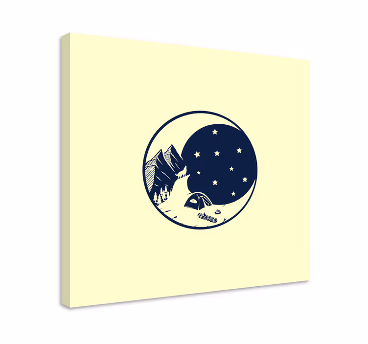 Quadro de paisage acampando sob as estrelas - TenStickers