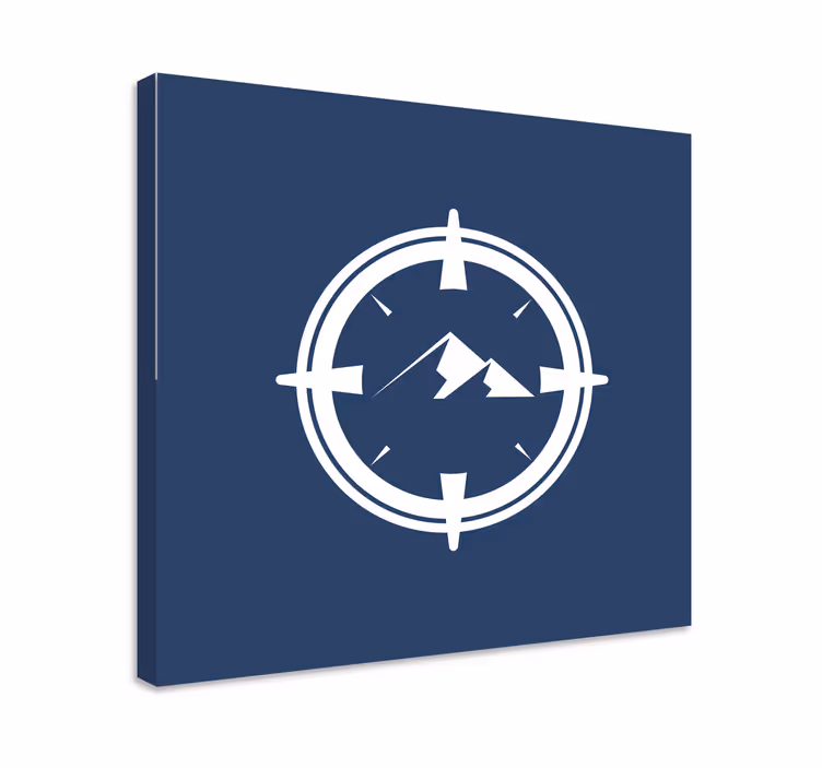 Quadro decorativo de vinícola Ícone de bússola da montanha - TenStickers