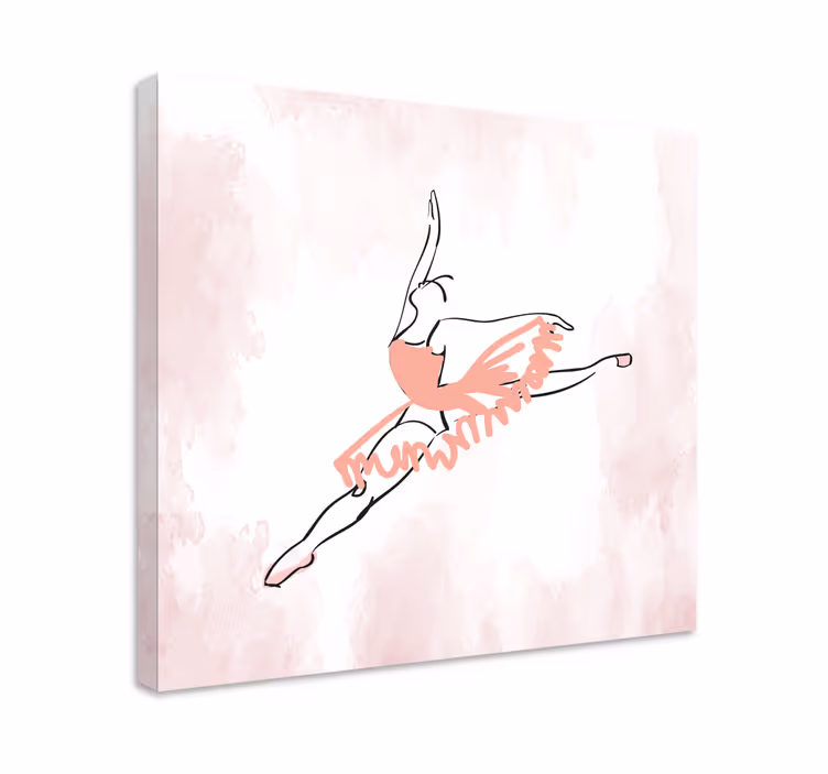 Quadro bailarina pose de balé em movimento - TenStickers