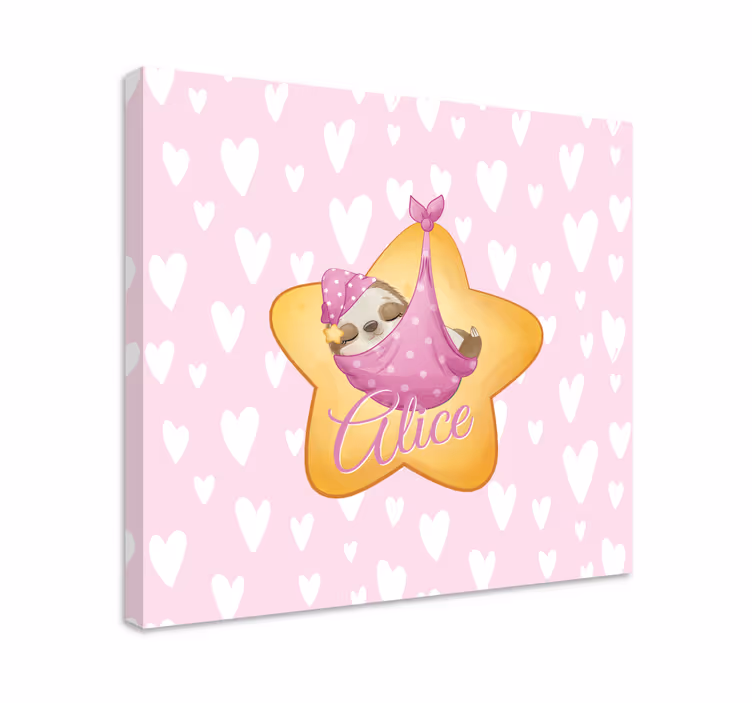 Quadro para bebê estrela do bicho-preguiça dorminhoco - TenStickers