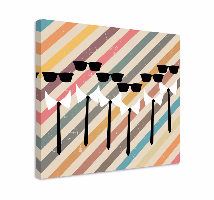 Quadros de flores com figuras elegantes de Óculos - TenStickers