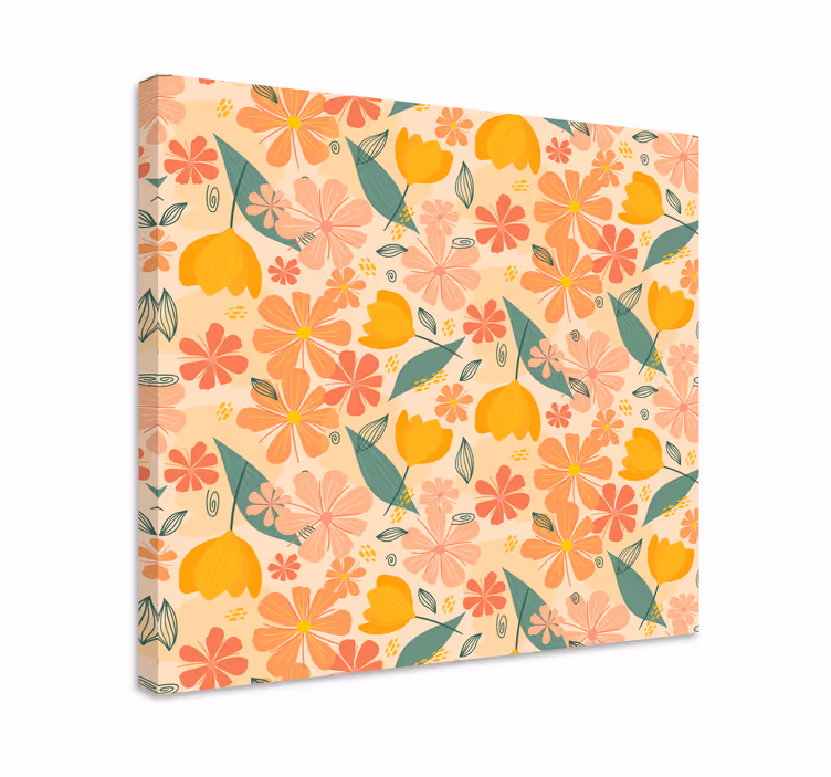 Quadro de flores com composição inspirada na botânica - TenStickers