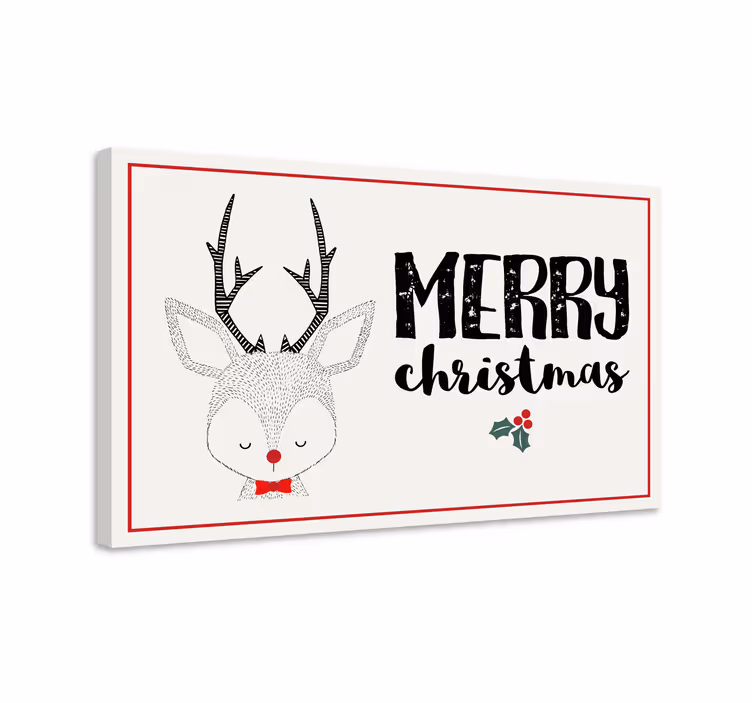 Quadro com veados feliz natal rena - TenStickers