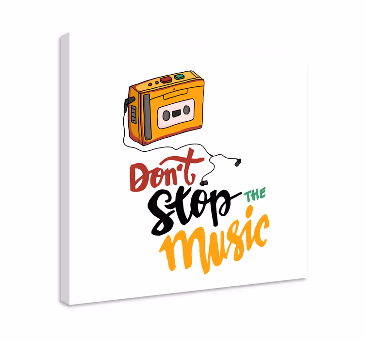 Quadro de música design de fita cassete - TenStickers