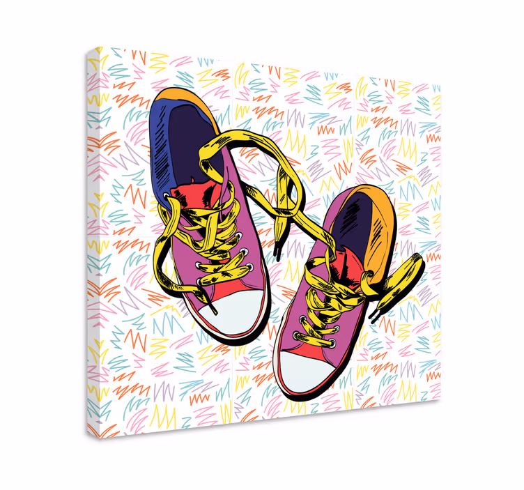 Quadro de super heróis com design de tênis coloridos - TenStickers