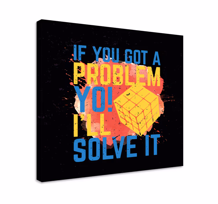 Quadro com letras citação do cubo mágico - TenStickers