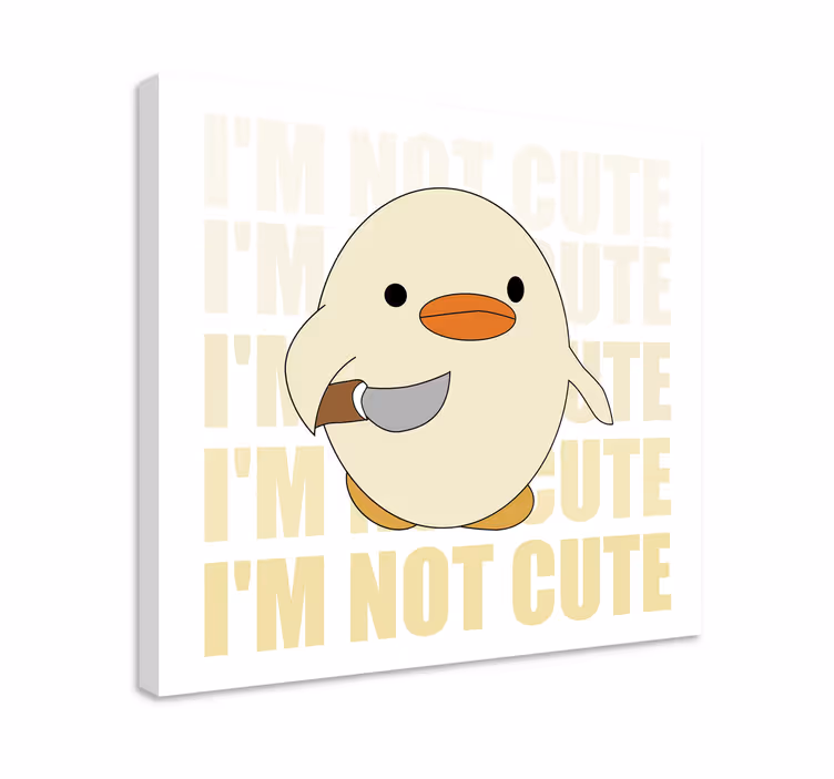 Quadro com gatos personagem pato fofo - TenStickers