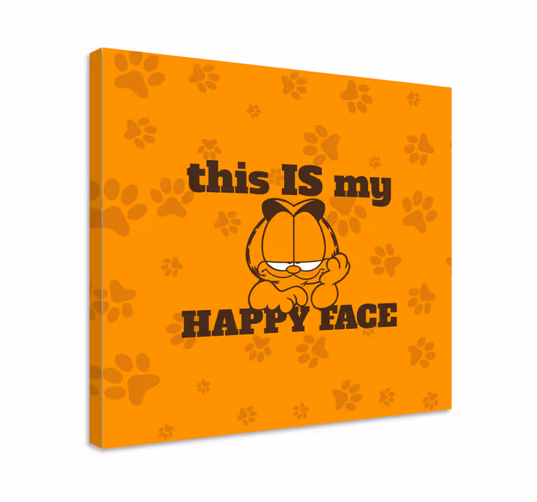 Quadro animais expressão de gato feliz - TenStickers