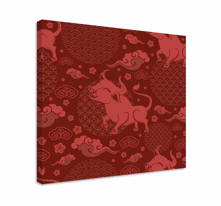 Quadro vintage Padrão vintage estilo chinês - TenStickers