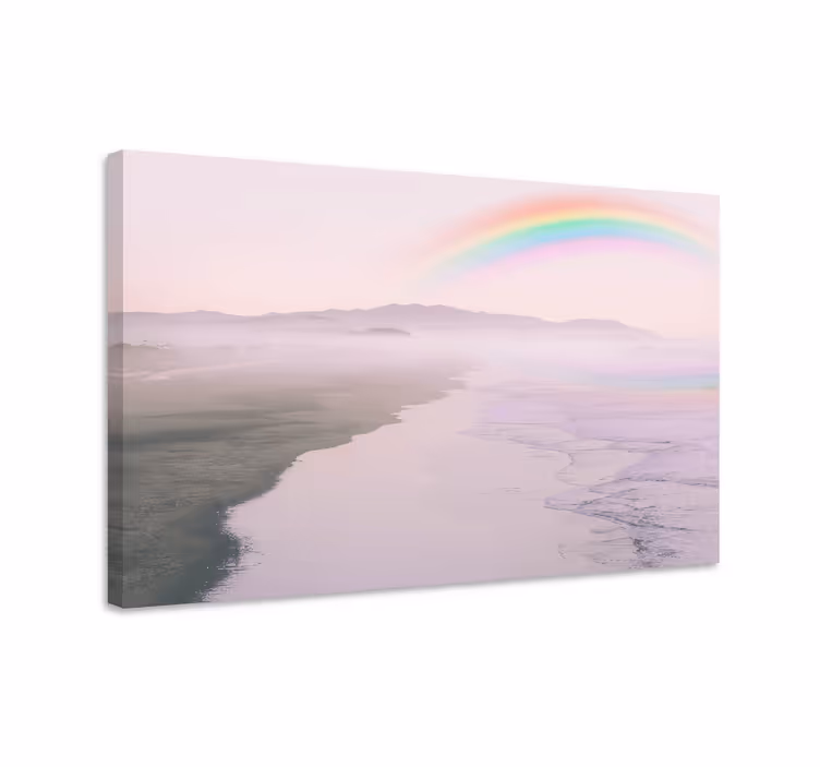 Quadro de paisage arco-íris costeiro sereno - TenStickers
