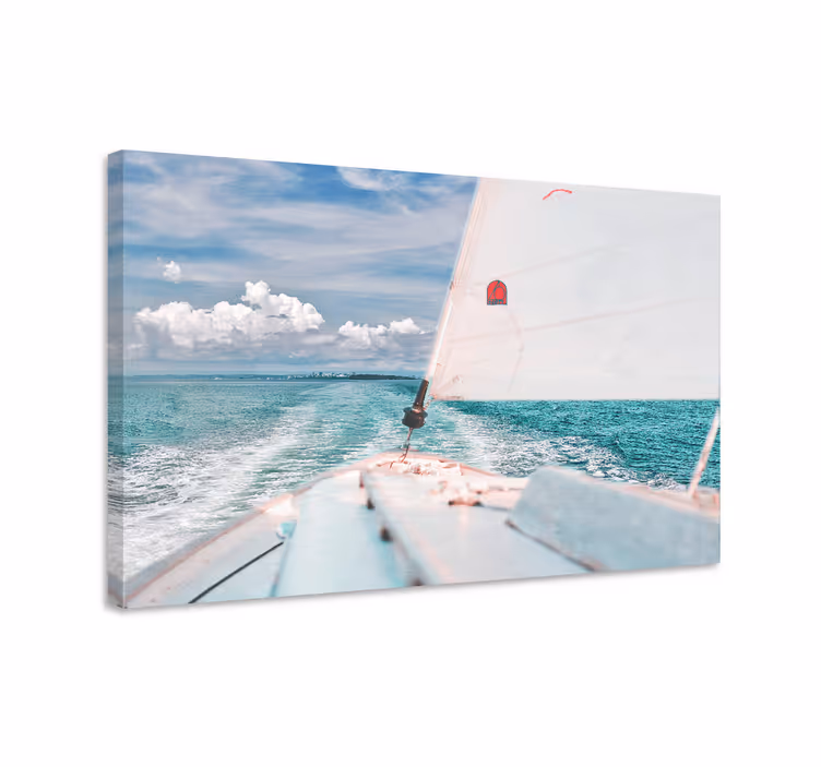 Quadro náutico navegando pelas ondas - TenStickers