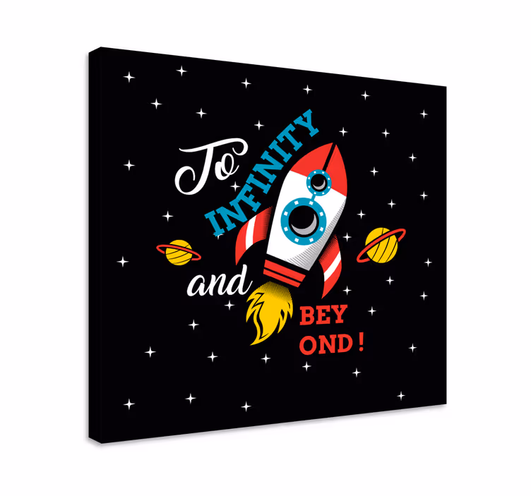 Quadro de dinossauro aventura espacial - TenStickers