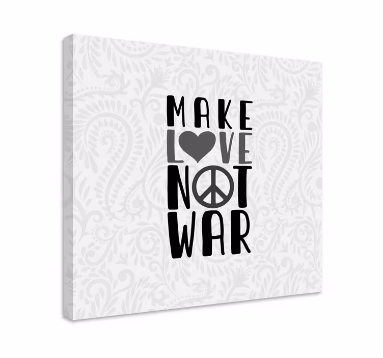 Quadro com letras faça amor não - TenStickers