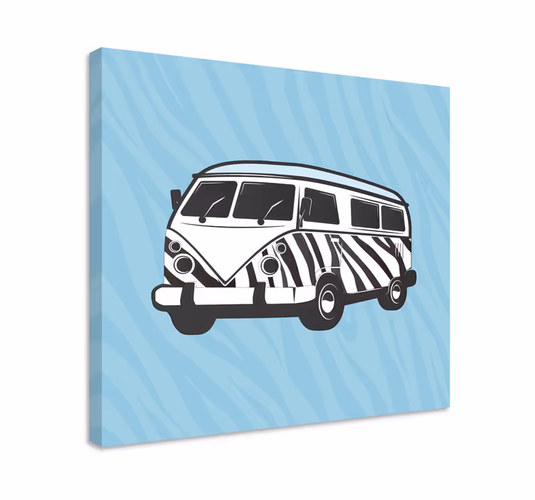 Quadros de flores caravana retrô - TenStickers