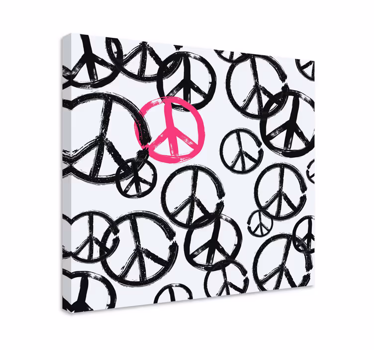 Quadro padrão de símbolos de paz - TenStickers