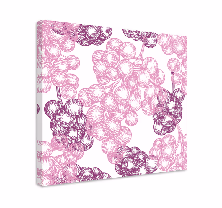 Quadro de flores com padrão floral rosa - TenStickers