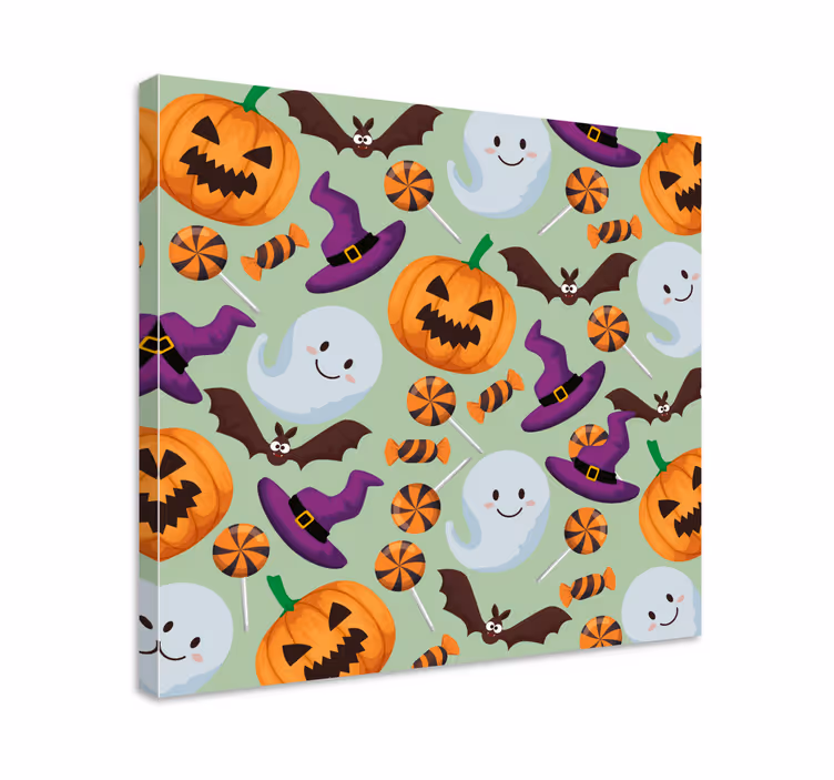 Quadro juvenil elementos divertidos de halloween - TenStickers