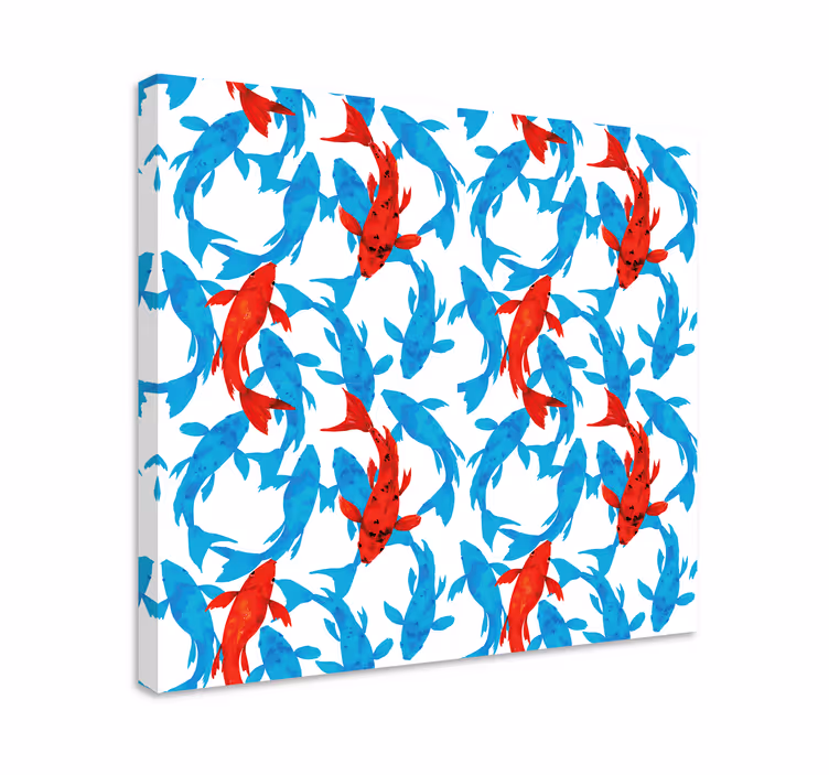 Quadro decorativo moderno design de peixes coloridos - TenStickers