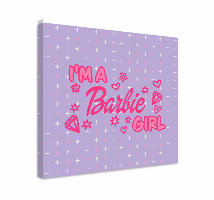 Quadro juvenil frase da garota barbie - TenStickers