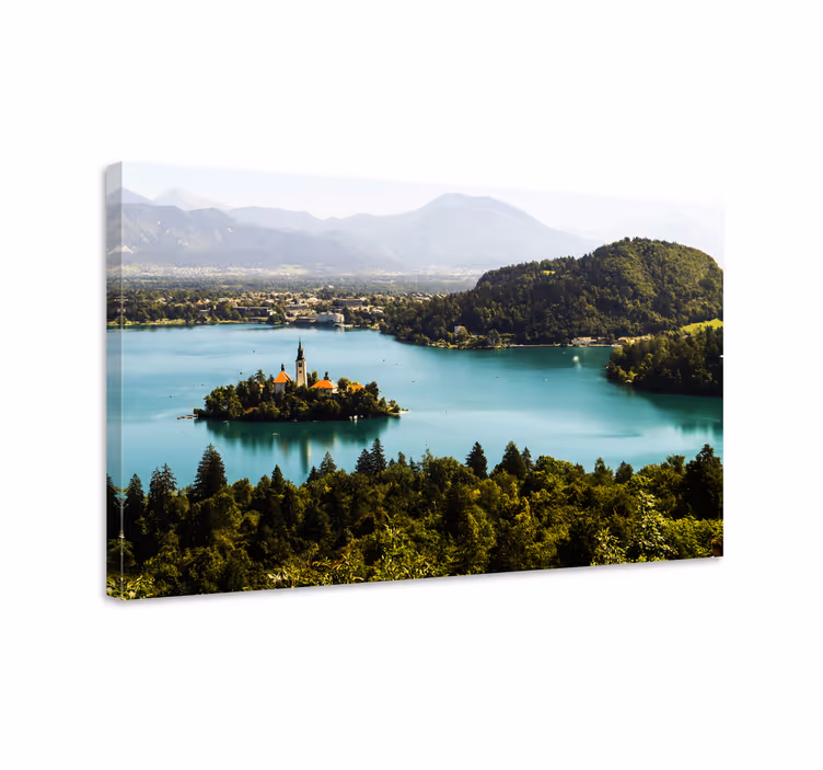 Quadro de paisage ilha tranquila do lago - TenStickers