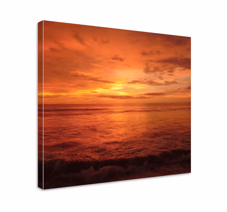 Quadro de paisage pôr do sol sobre o oceano - TenStickers