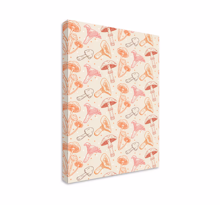 Quadro de flores com motivos de cogumelos - TenStickers